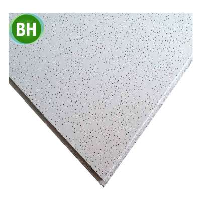 Pin Hole Suspended Ceiling Tiles Waterproof Mineral Fiber Board Made In JinZhou