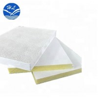 Acoustical 12mm  fiber glass wool ceiling title sound insulation ceiling panel suspension ceiling panels